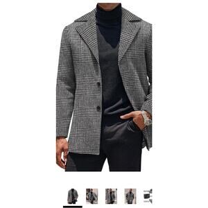 COOFANDY Men's Trench Coat New With Tags- Mid Long Dress Coat Sz XL